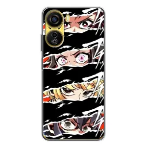Силиконовые чехлы с глазами Anime для Нубия Нео 5G (Глаза на чорном)