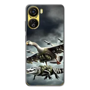 Чехол с мемами тралалело тралала для ZTE Nubia Neo 5G (Гусини и крокодило)
