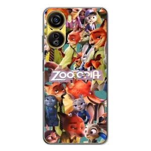 Силиконовый чехол с принтом Зоотрополіс для ZTE Nubia Neo 5G (Коллаж героев)