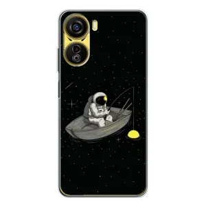 Силиконовый Чехол с принтом "Космонавты" на ZTE Nubia Neo 5G (Космонавт на рыбалке)