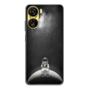 Силиконовый Чехол с принтом "Космонавты" на ZTE Nubia Neo 5G (Космонавт романтик)