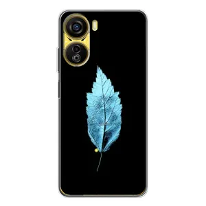 Чехол с картинками на черном фоне для ZTE Nubia Neo 5G (Листочек)