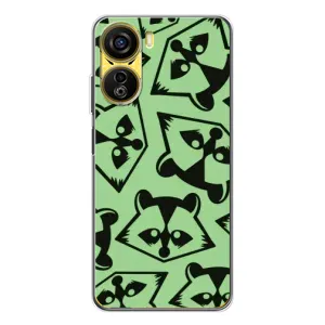 Силиконовый Чехол с Енотами на ZTE Nubia Neo 5G (Мордочки Енота)