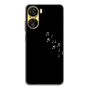 Чехол с картинками на черном фоне для ZTE Nubia Neo 5G (Ноты)