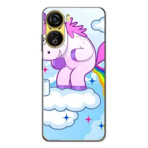 Чехол Unicorn на ZTE Nubia Neo 5G (Радуга единорожка)
