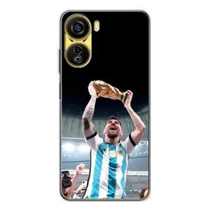 Чехлы Лео Месси Аргентина для ZTE Nubia Neo 5G (Счастливый Месси)