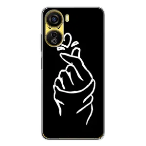 Чехлы (Знак сердечка) на ZTE Nubia Neo 5G (Сердце на черном)