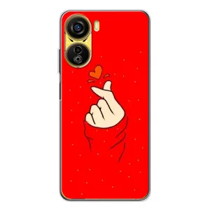 Чехлы (Знак сердечка) на ZTE Nubia Neo 5G (Сердце на красном)