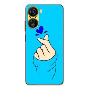 Чехлы (Знак сердечка) на ZTE Nubia Neo 5G (Сердце на синем)