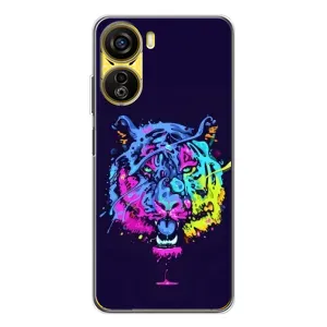 Силиконовый бампер с картинкой животных для ZTE Nubia Neo 5G (Тигр-Арт)