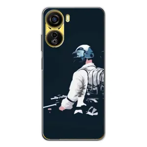 Силиконовый чехол с картинкой "Герой Pubg" на ZTE Nubia Neo 5G (В экиперовке)