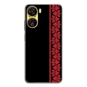 Силиконовый Чехол на ZTE Nubia Neo 5G с картинкой Вышиванки (Вышиванка на черном)