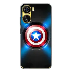 Чехол с Щитом Капитана Америки на ZTE Nubia Neo 5G (Яркий Щит Капитана)