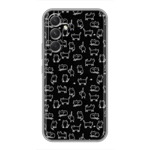 Чехол на тематику: Коты для ZTE Nubia Red Magic 11 Pro (Котики на черном)
