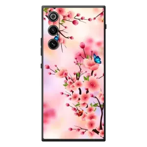 Чехол с принтом САКУРЫ на ZTE Nubia RedMagic 10 Air (Бабочки на сакуре)