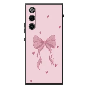 Чехол банты для ZTE Nubia RedMagic 10 Air (Бант на розовом)