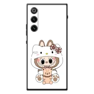 Чехол с принтом Лабубу для ZTE Nubia RedMagic 10 Air (Белый Лабубу)
