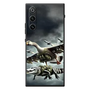 Чехол с мемами тралалело тралала для ZTE Nubia RedMagic 10 Air (Гусини и крокодило)