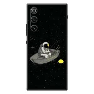 Силиконовый Чехол с принтом "Космонавты" на ZTE Nubia RedMagic 10 Air (Космонавт на рыбалке)