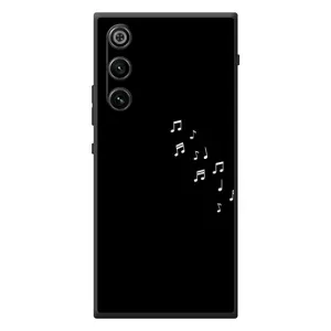 Чехол с картинками на черном фоне для ZTE Nubia RedMagic 10 Air (Ноты)