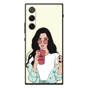 Силиконовый Чехол на ZTE Nubia RedMagic 10 Air с картинкой Стильных Девушек (С напитком)