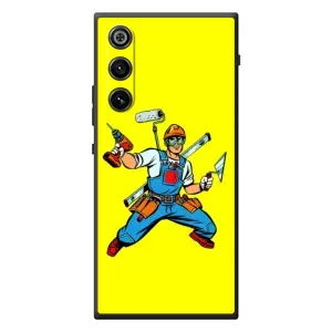 Силиконовый бампер (Работники) на ZTE Nubia RedMagic 10 Air (Строитель)