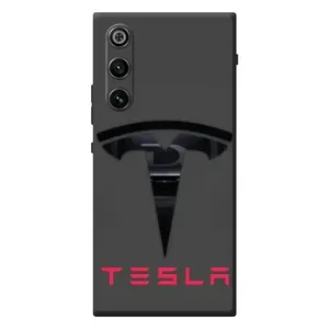 Силиконовый бампер с картинкой машины на ZTE Nubia RedMagic 10 Air (Logo TESLA)