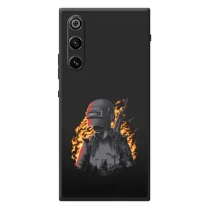 Силиконовый чехол с картинкой "Герой Pubg" на ZTE Nubia RedMagic 10 Air (В огне)
