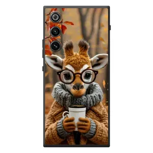 Печатный чехол «Зверята с кофе» для ZTE Nubia RedMagic 10 Air (Жираф с кофе)