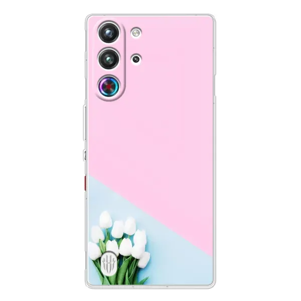 Чехол с рисунком «Белые тюльпаны» для ZTE Nubia RedMagic 10 Pro Чехол с рисунком «Белые тюльпаны» для ZTE Nubia RedMagic 10 Pro