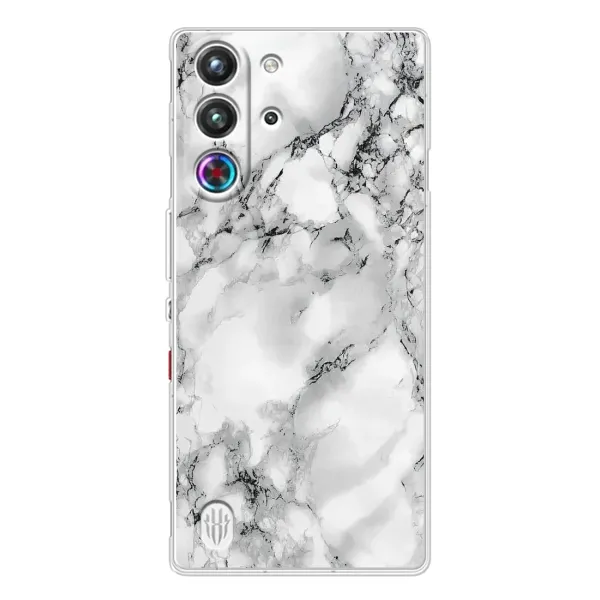 Чехол с рисунком «Белый мрамор» для ZTE Nubia RedMagic 10 Pro Чехол с рисунком «Белый мрамор» для ZTE Nubia RedMagic 10 Pro