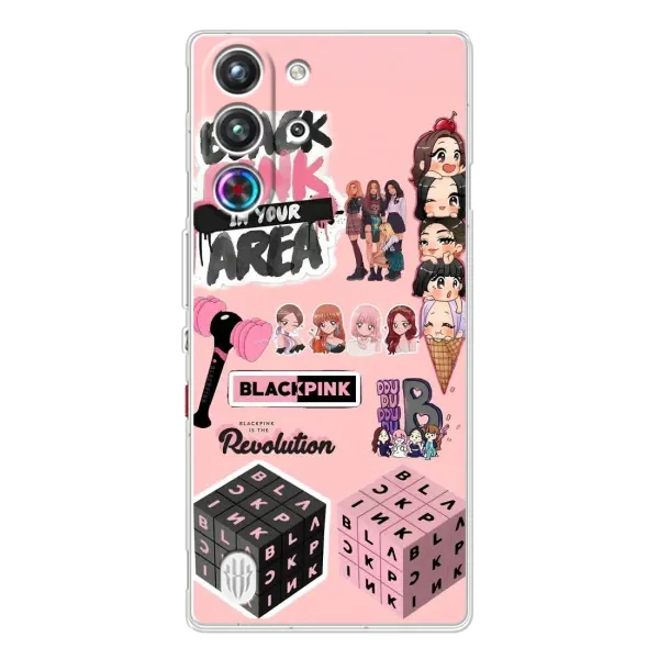 Чехол с рисунком «BLACK PINK коллаж» для ZTE Nubia RedMagic 10 Pro Чехол с рисунком «BLACK PINK коллаж» для ZTE Nubia RedMagic 10 Pro