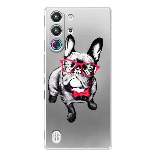 Чехол с рисунком «Бульдог в очках» для ZTE Nubia RedMagic 10 Pro Чехол с рисунком «Бульдог в очках» для ZTE Nubia RedMagic 10 Pro