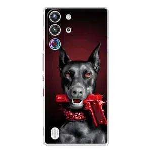 Чехол ДОБЕРМАН для ZTE Nubia RedMagic 10 Pro (Доберман злой)