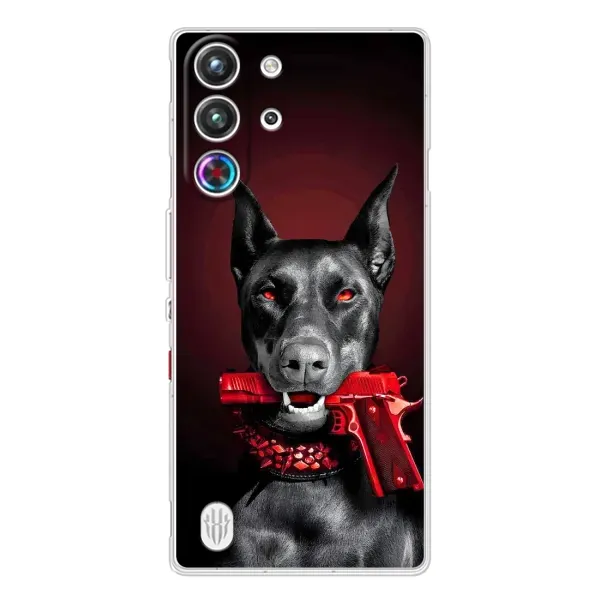 Чехол с рисунком «Доберман злой» для ZTE Nubia RedMagic 10 Pro Чехол с рисунком «Доберман злой» для ZTE Nubia RedMagic 10 Pro