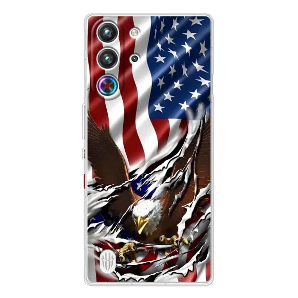 Чехол с рисунком «Флаг USA» для ZTE Nubia RedMagic 10 Pro Чехол с рисунком «Флаг USA» для ZTE Nubia RedMagic 10 Pro