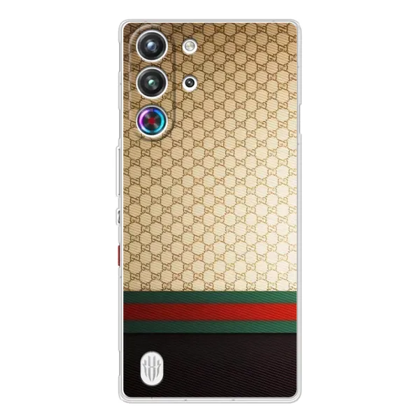 Чехол с рисунком «Фон Гуччи» для ZTE Nubia RedMagic 10 Pro
