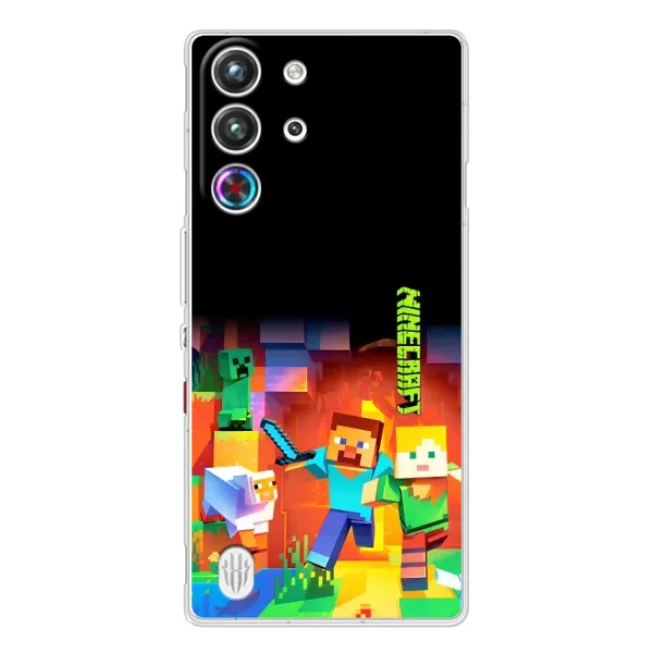 Чехол с рисунком «Герой Майнкрафт» для ZTE Nubia RedMagic 10 Pro Чехол с рисунком «Герой Майнкрафт» для ZTE Nubia RedMagic 10 Pro