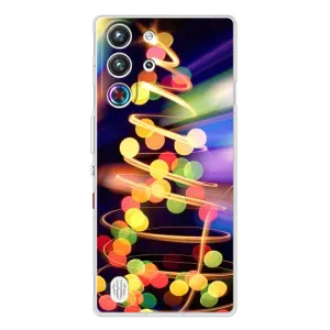 Чехол Новогодняя Елка на ZTE Nubia RedMagic 10 Pro (Гирлянды)
