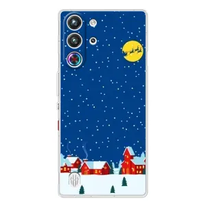 Силиконовый бампер на рождество для ZTE Nubia RedMagic 10 Pro (Город в снегу)