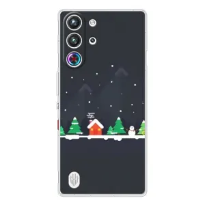 Силиконовый бампер на рождество для ZTE Nubia RedMagic 10 Pro (Город зимний)