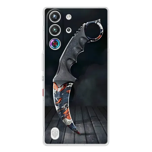 Чехол с рисунком «Кинжал КС ГО» для ZTE Nubia RedMagic 10 Pro Чехол с рисунком «Кинжал КС ГО» для ZTE Nubia RedMagic 10 Pro