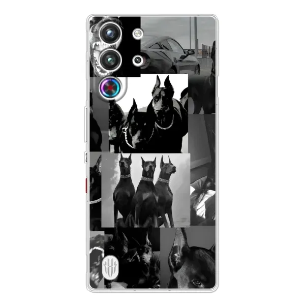 Чехол с рисунком «Коллаж Доберман» для ZTE Nubia RedMagic 10 Pro Чехол с рисунком «Коллаж Доберман» для ZTE Nubia RedMagic 10 Pro