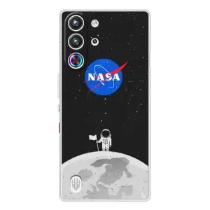 Силиконовый бампер с принтом "Наса" на ZTE Nubia RedMagic 10 Pro (Космонавт NASA)