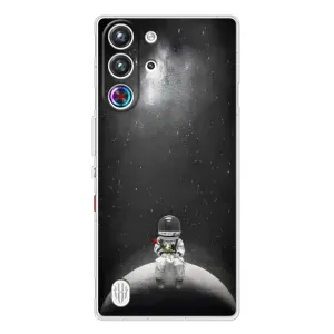 Силиконовый Чехол с принтом "Космонавты" на ZTE Nubia RedMagic 10 Pro (Космонавт романтик)