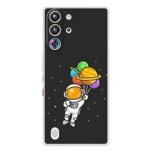 Силиконовый Чехол с принтом "Космонавты" на ZTE Nubia RedMagic 10 Pro (Космонавт с шариками)
