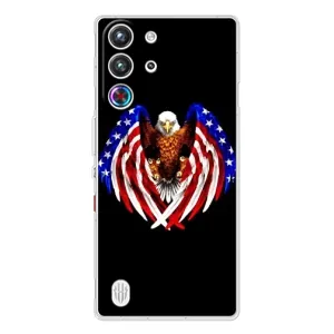 Чехол Флаг USA для ZTE Nubia RedMagic 10 Pro (Крылья США)