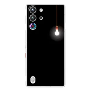 Чехол с картинками на черном фоне для ZTE Nubia RedMagic 10 Pro (Лампочка)