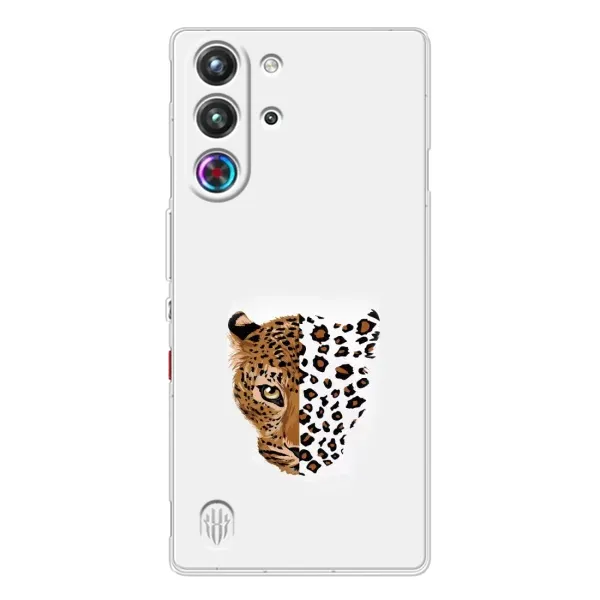 Чехол с рисунком «Леопард на белом» для ZTE Nubia RedMagic 10 Pro Чехол с рисунком «Леопард на белом» для ZTE Nubia RedMagic 10 Pro