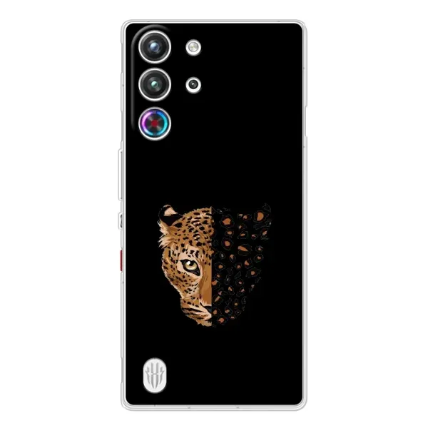 Чехол с рисунком «Леопард на черном» для ZTE Nubia RedMagic 10 Pro Чехол с рисунком «Леопард на черном» для ZTE Nubia RedMagic 10 Pro